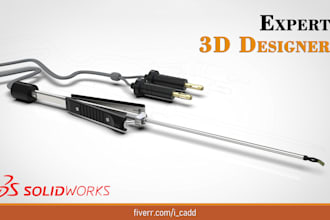 do 3d modeling, product design and rendering in solidworks