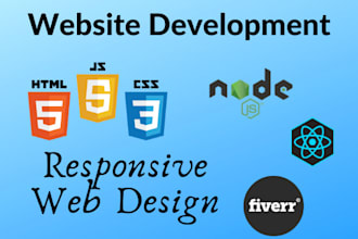 build a responsive react landing page or website with modern design