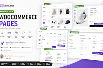 redesign your woocommerce checkout, cart, shop, product, and thank you pages