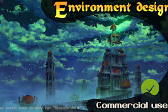 paint concept art, illustration, environment design in a realistic style