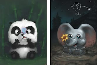 paint a cute animal or creature