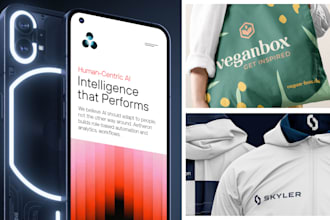 create a strategic brand identity and logo, human designed