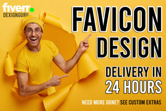 design favicon icon design or redesign in 1 hour