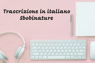 trascrizione manuale delle tue lezioni in italiano