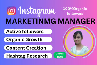 be instagram marketing manager and content creator
