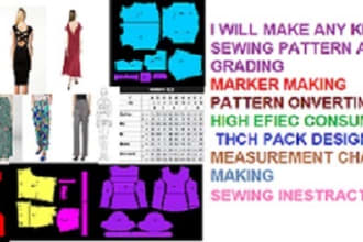 make any type of garments sewing pattern making