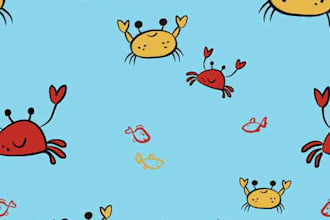 design cute seamless vector repeat pattern design for kids textile and apparel