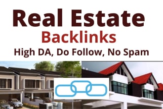 85 high da real estate backlinks