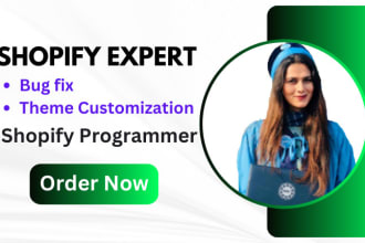 build shopify online store, customization of any theme,shopify programmer