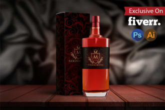 design luxury wine label and bottle label