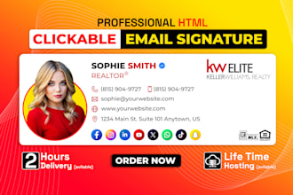 do clickable HTML email signature and animated realtor email signature