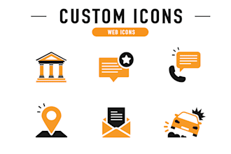 design custom web icon set
