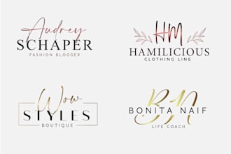 design elegant modern signature logo