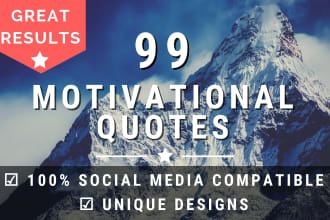 design 99 motivational quotes with your logo