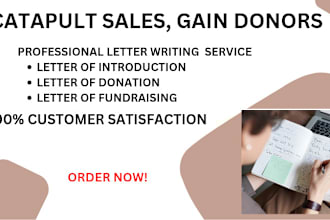 write high converting introduction, donation, and fundraising letters