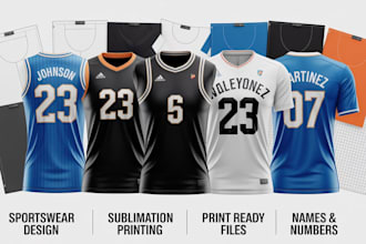 create custom sportswear designs for sublimation printing