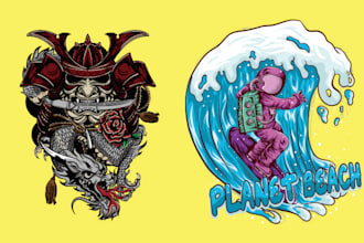 design the vector illustration for tshirt and jacket