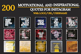 design 200 motivational quotes for instagram