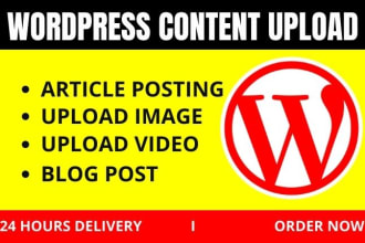 do content upload article posting and blog post in wordpress