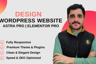 design wordpress website using astra pro, elementor pro and crocoblock