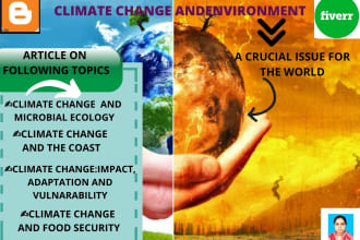 generate an unique article on environment and climate change