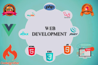 develop or fix PHP laravel vue js application or website
