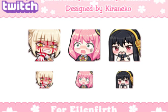 draw cute emotes and sub badges for twitch