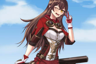 draw an anime art fanart of ony character