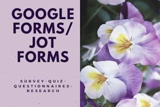 design research surveys through google or jot forms