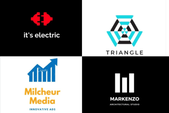 design tech, technology, technical logo in 24 hours