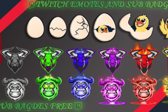 create awesome twitch sub badges or emotes and sub badges