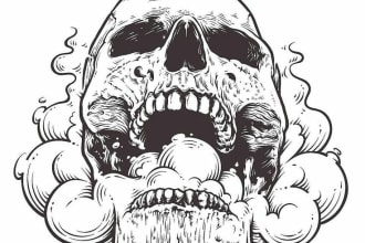 horror art illustration images for your album for your band