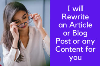 manually rewrite an article or blog post or any content