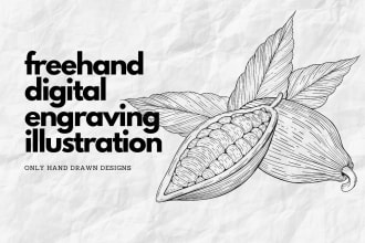 create fine line engraving stickers, illustrations, icons