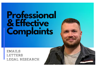 write you a professional letter or email of complaint