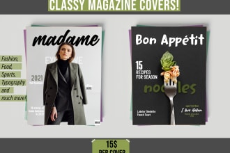 design classy magazine cover and magazine ad