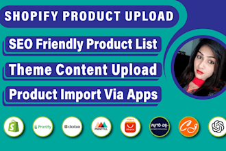 do shopify product listing and data entry