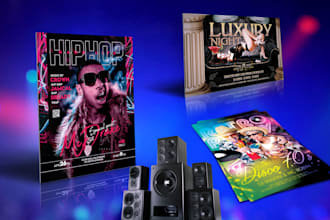 do music, dj, club, concert, hip hop, motion, new year, party, event flyer