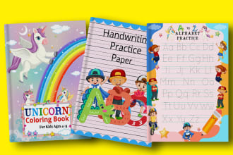 create children coloring book and interior design for kdp