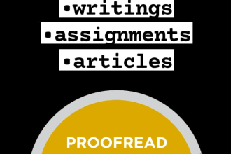 professionally proofread and copy edit your documents