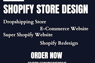 design or redesign shopify store shopify website