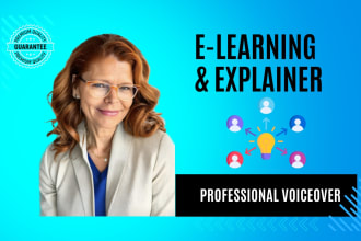 provide an american female voiceover for your elearning