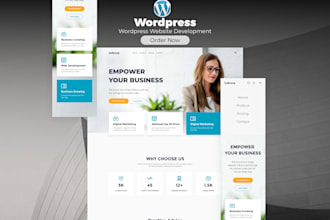 design clean and modern wordpress website or landing pages