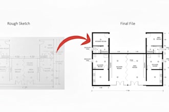 professional 2d floor plan design in autocad