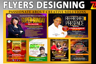 design flyer for church, ministry, business, food