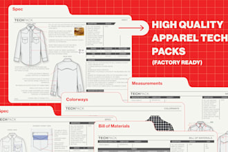 do high quality apparel tech packs