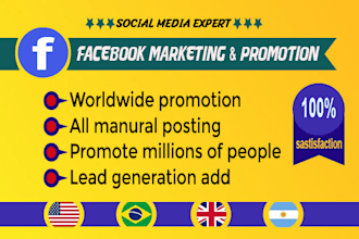 do facebook promotion, advertising and social media marketing