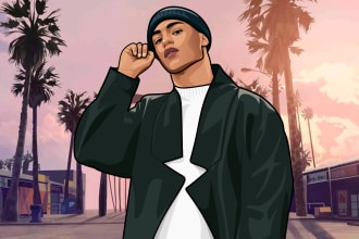 draw game style vector art cartoon from your photo