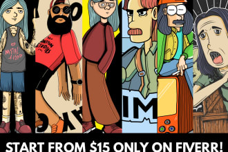 custom t shirt design with cartoon style
