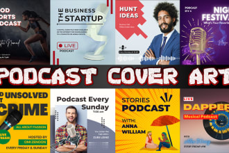 design superior podcast cover art and podcast logo